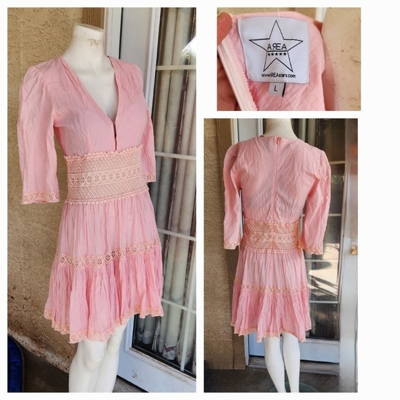 AREA STARS Crochet Trim Tiered Dress - Picture 2 of 2